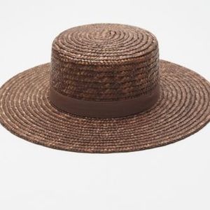 Urban Outfitters Wide Straw Brown Hat